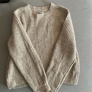 Vince Cashmere Marled Cream Knit Sweater